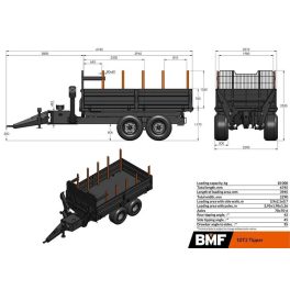 BMF 10T2 billenős kiközelítő kocsi (10000 kg)