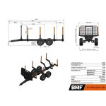 BMF 11T1 Pro skidder kiközelítő kocsi (11000 kg)