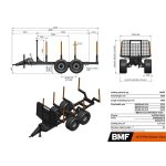 BMF 14T2 Pro skidder kiközelítő kocsi (14000 kg)