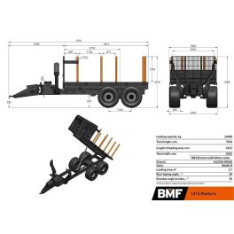 BMF 14T2 billenős kiközelítő kocsi (14000 kg)