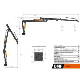 BMF 440 erdészeti daru (4,4 m)