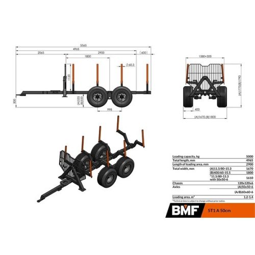 BMF 5T1 kiközelítő kocsi (5000 kg)
