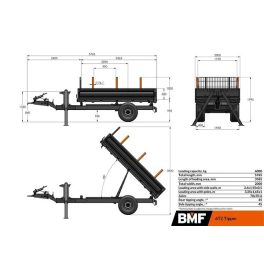 BMF 6T2 billenős kiközelítő kocsi (6000 kg)