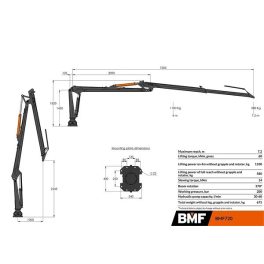 BMF 720 erdészeti daru (7,2 m)