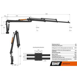 BMF 850HP erdészeti daru (8,5 m)