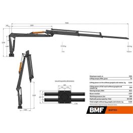 BMF 905HP erdészeti daru (9,05 m)