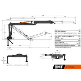 BMF 1020L kamionra szerelt erdészeti daru (10.2 m)