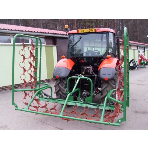 Bystron lánchorona rétgereblye 6m (hidraulikus, összecsukható, traktorra)